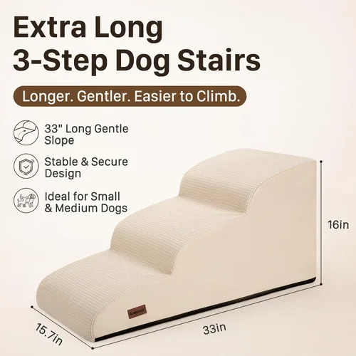 Vista 3 de Aodisman Rampa para perros pequeños y medianos, escaleras para mascotas