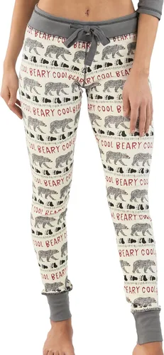 Vista 9 de Lazy One Leggings y camisetas para mujer, pijamas separados, ropa de descanso acogedora para mujer Leggings de pijama para mujer Bear Hug Rosa-Rojo