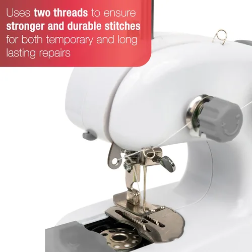 Vista 16 de SINGER Stitch Quick + Paquetes de máquina de coser portátil inalámbrica (Stitch Quick + de dos hilos)