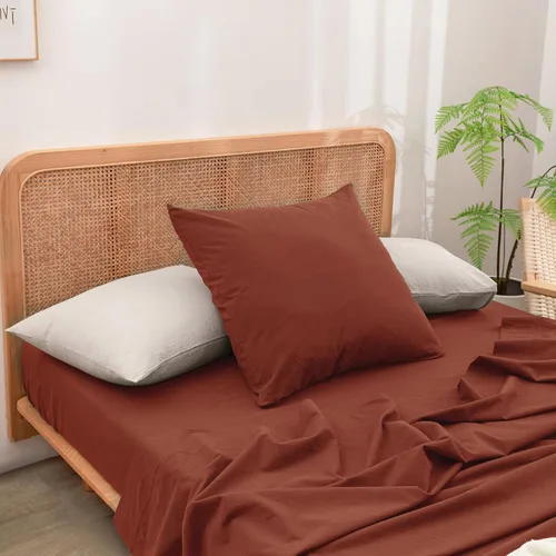 Vista 58 de BESTOUCH 100% Algodón Lavado Funda de Almohada para Cabello y Piel, Sensación de Lino, Suave, Cómoda, Transpirable, Juego de 2 Fundas de Almohada