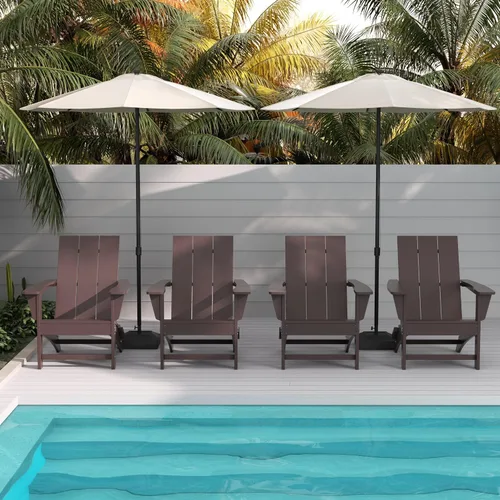 Vista 42 de WestinTrends Ashore Modern - Silla plegable Adirondack para exteriores (juego de 2), color negro