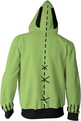 Vista 2 de Invader Zim Gir Doom - Sudadera con capucha para hombre, estilo informal, con cremallera