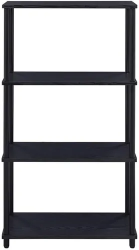 Vista 7 de Acme Nypho - Estantería rectangular con 4 estantes de madera con marco de metal, color negro