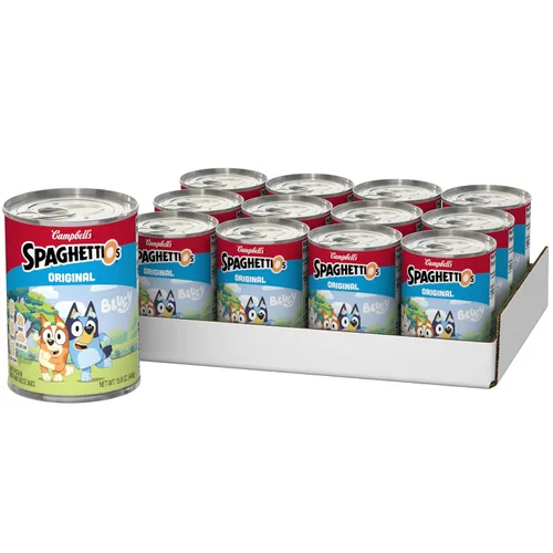 Vista 31 de SpaghettiOs Pasta enlatada con albóndigas A to Z's, lata de 15.6 onzas