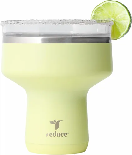 Vista 16 de Reduce Saltini - Vaso de cóctel de 16 onzas, vaso aislado de margarita con tapa, mantiene las bebidas frías durante 10 horas, alternativa al vaso