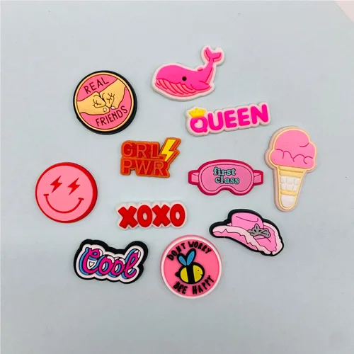 Vista 5 de 30 40 dijes para zapatos de Crock Bubble Slides Bogg Bag Lindos Preppy zapatos decorativos pines para niñas, niños, adolescentes, mujeres y hombres
