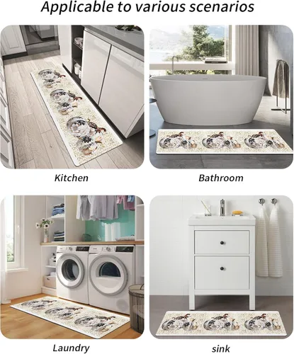 Vista 5 de Tapete de baño de otoño para bañera, tapete antideslizante de secado rápido y absorbente, de tierra de diatomeas, fregadero, dormitorio, cocina