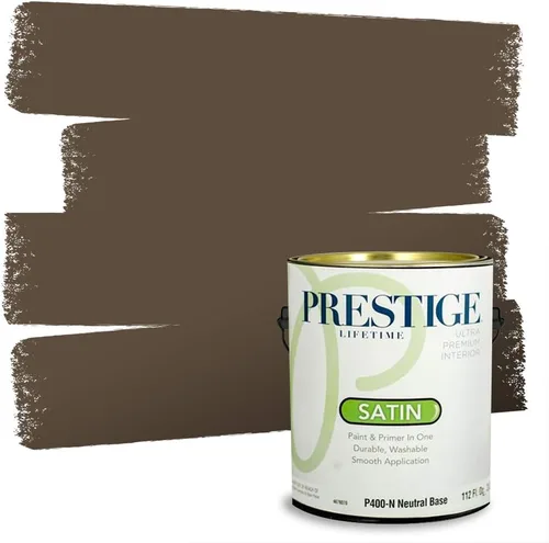 Vista 172 de PRESTIGE Pinturas Pintura Exterior e Imprimación en Uno, 1 Galón, Mate, Combinación Comparable de Sherwin Williams* Black Magic* SW6991-PCM