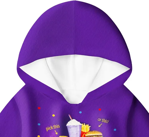 Vista 3 de Grimace Costume for Kids Boys Girls Hoodie Monster Cute Cartoon Sweatshirt Home Casual Wear for Kids 5-12 Years
