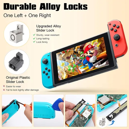 Vista 4 de MoKo Joycon Joystick de repuesto, 24 piezas, kit de reparación Joycon, 4 unidades de palillos analógicos 3D para Nintendo Switch OLED 2021Switch