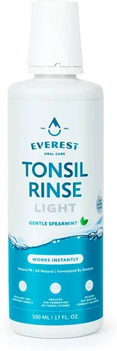 Vista 9 de Everest - Enjuague bucal con piedra amígdica, enjuague oral natural sin alcohol para el mal aliento y alivio de la boca seca, menta verde, 17 onzas