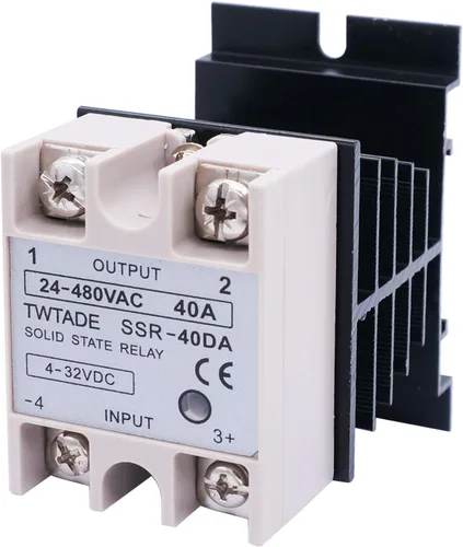 Vista 7 de TWTADE Relé de estado sólido SSR-25AA 25A CA 80-250V a CA 24V-380V + disipador de calor