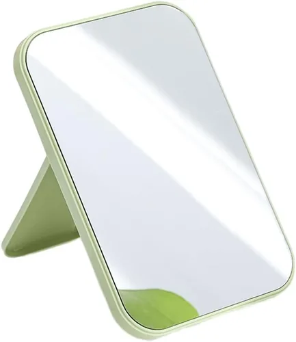 Vista 2 de Espejo de mesa Super HD con soporte plegable - Espejo de maquillaje de mano libre/de mano