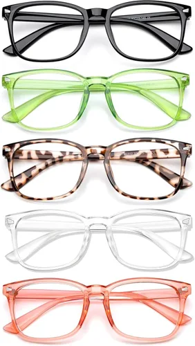 Vista 37 de Lentes de luz azul para mujeres y hombres 99% de bloqueo de luz azul para computadora, juegos, televisión, pantalla de teléfono, marco cuadrado