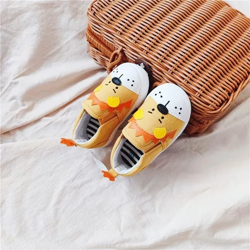 Vista 8 de HLMBB Toddler Shoes Unisex Cartoon for Baby Boys Girls Shoes Cute Animal Hard Bottom Canvas Sole Kids Running Walking Sneakers