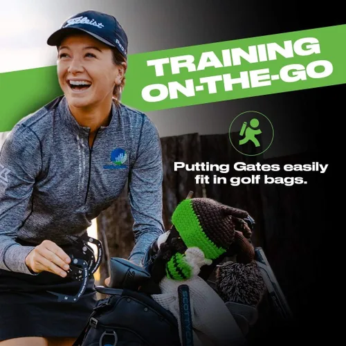 Vista 3 de Aumenta tu precisión de puesto: Back 2 BASICS - Juego de 4 puertas escalonadas con práctica bolsa de transporte - Esencial de entrenamiento de golf