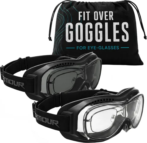 Vista 13 de Bikershades Gafas protectoras para gafas de moto, ciclismo, esquí, paracaidismo, trabajo al aire libre Transparente
