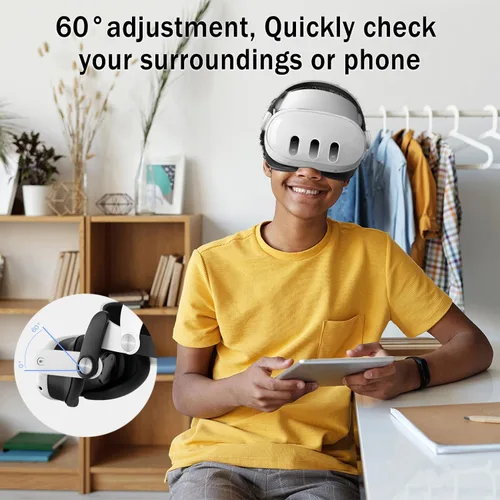 Vista 6 de DIDIMETA Head Strap Compatible with Quest 3 Oculus, Adjustable Elite Strap for Quest 3 Accessories, Enhanced Support and Comfort in VR Headset Strap