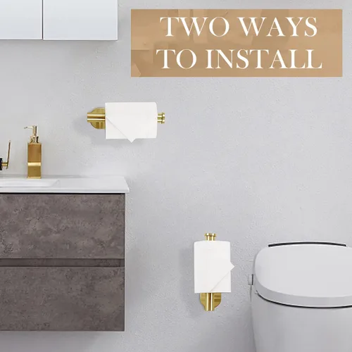 Vista 5 de JOPOFI Portapapel Higiénico - Portapapel Higiénico Autoadhesivo de Montaje en Pared para Baño, Acero Inoxidable SUS 304 Tira Adhesiva Portarrollo