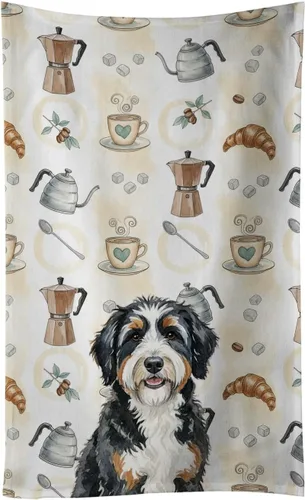 Vista 377 de Caroline's Treasures Afghan Hound - Toalla de cocina para barra de café, terciopelo frontal y lazo de algodón, lavable a máquina Sabueso afgano
