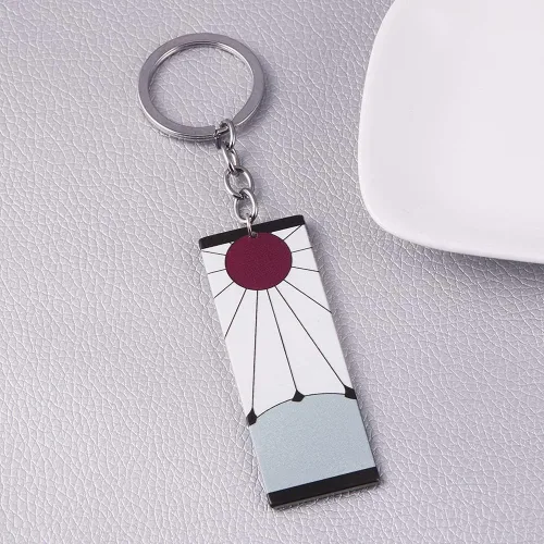 Vista 7 de Kimetsu No Yaiba Tanjiro Keychain - Rengoku Nezuko Anime Hanafuda Chain - Cosplay Gifts For Women Men Boys Fans