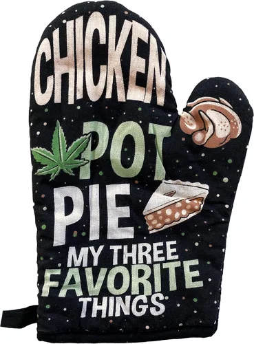 Vista 2 de Chicken Pot Pie My Three Favorite Things Delantal divertido 420 Hornear Kitchen Smock