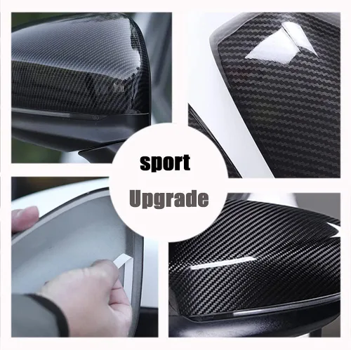 Vista 5 de 2 piezas de cubierta de espejo retrovisor lateral estilo fibra de carbono compatible con Mazd a CX5 CX-5 2017 2018 2019 2020 2021