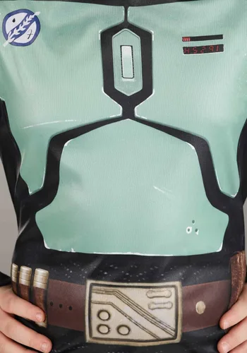 Vista 4 de Star Wars Boba Fett - Disfraz oficial de Halloween para jóvenes, overol estampado con máscara de plástico