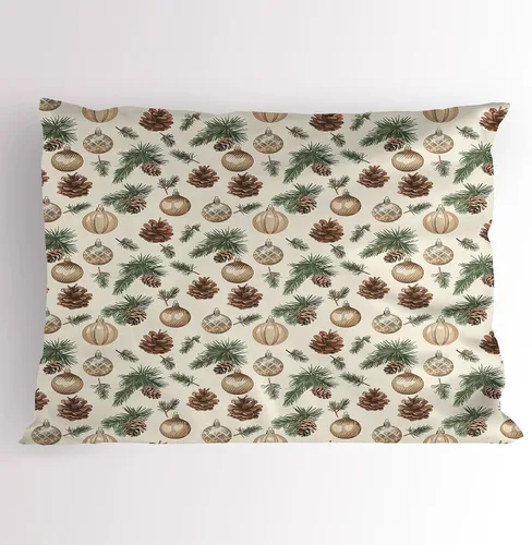 Vista 73 de Lunarable Juego de 2 fundas para almohada de otoño, tema vintage otoñal con estilo granja, ilustración de flores silvestres, artículo de cama