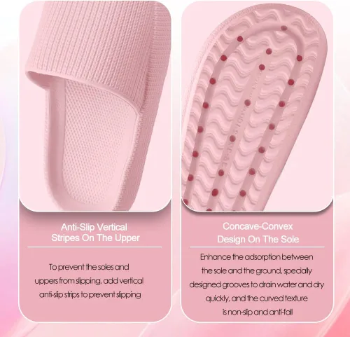 Vista 4 de Sandalias de nube para niños, niñas, niños, pantuflas de ducha y baño, cómodas pantuflas antideslizantes de suela gruesa para verano, zapatos