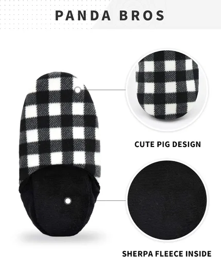 Vista 2 de Panda Bros Calcetines tipo pantufla para mujer, calcetines mullidos para mujer, pantuflas suaves y cálidas