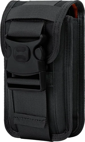 Vista 9 de Cinturón táctico Molle de doble capacidad para la cintura, funda de nailon para teléfono con ranuras para tarjetas para iPhone 13 Pro