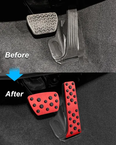 Vista 4 de CKE Cubiertas antideslizantes para pedal de pie para Toyota Camry 2025 2026 - Rojo