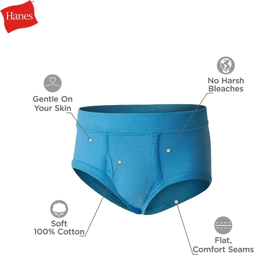 Vista 3 de Hanes Toddler Boys' Underwear, Pure Comfort 100% Cotton Boxer Briefs & Briefs Available, 10-Pack