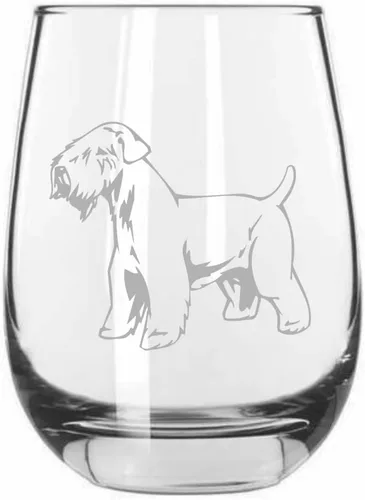 Vista 193 de Shar Pei (chino) - Vaso de vino sin tallo grabado para perro, 15.25 onzas