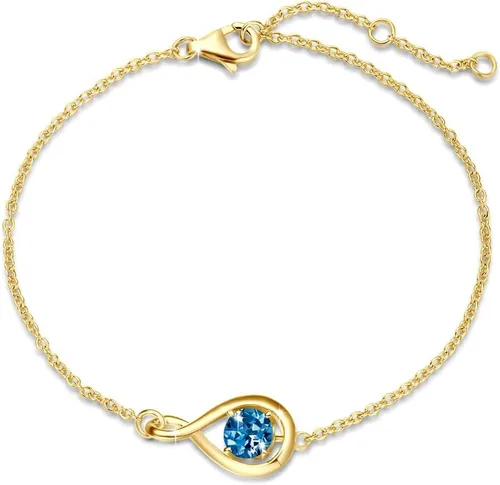 Vista 21 de FANCIME 925 Sterling Silver Infinity Birthstone Bracelets for Women abr-04