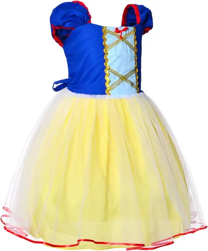 Vista 3 de Disfraz de princesa para niñas pequeñas para fiesta de cumpleaños con diadema