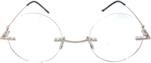 Vista 2 de The Steve, lentes de lectura sin montura totalmente redondos, lectores circulares unisex