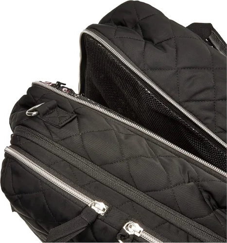 Vista 5 de Vera Bradley Mochila convertible y plana de sarga de rendimiento para mujer, Negro