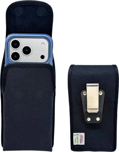 Vista 21 de Turtleback Soporte para cinturón para iPhone 17 Pro y 17Air, pequeño se adapta con fundas delgadas MagSafe o TechWave, funda horizontal de cuero