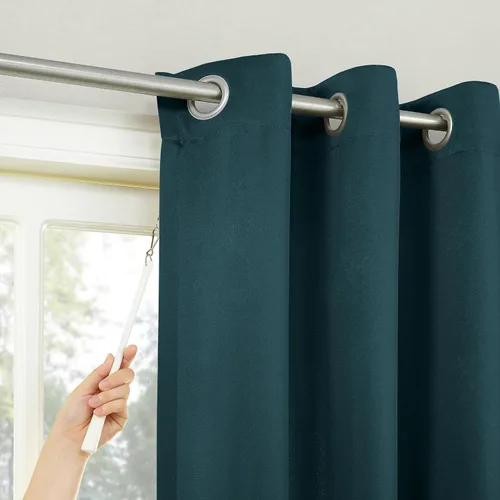 Vista 37 de Sun Zero Easton - Cortina opaca con ojales, ahorro de energía, 40 x 63 pulgadas, cebada