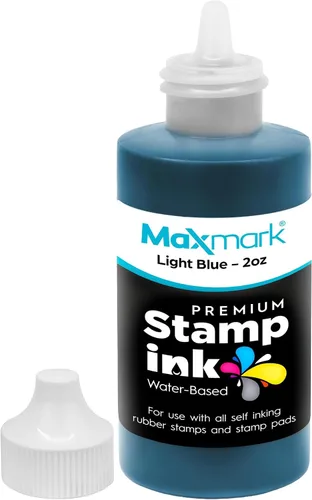 Vista 8 de MaxMark Premium - Tinta de recarga con punta de control en botella para sellos autoentintados, color negro - 1 onza
