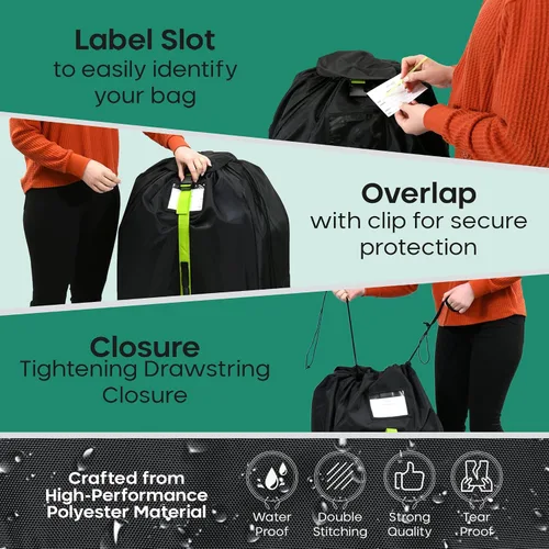 Vista 4 de Reperkid - Bolsa para cochecito para avión, costuras reforzadas, funda resistente a desgarros