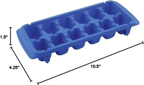 Vista 3 de Prime-Line MP10513 Bandejas de plástico estándar para cubitos de hielo (paquete de 5)