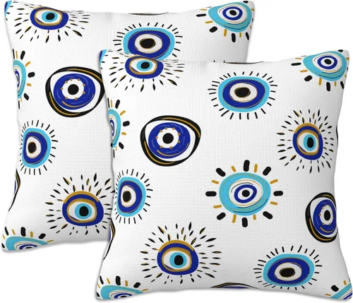 Vista 9 de Juego de 2 fundas de almohada con diseño de punto dálmata con corazón rosa de 18 x 18 pulgadas, fundas decorativas para dormitorio, sala de estar