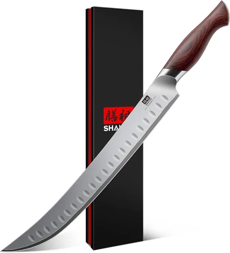 Vista 9 de Cuchillo de pan SHAN ZU de 10 pulgadas, cuchillo de corte de masa ácida ultra afilado, cuchillo de pastel de acero inoxidable de alto carbono