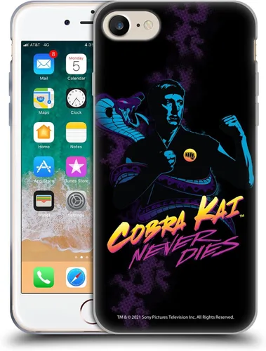 Vista 41 de Head Case Designs Funda de gel suave con licencia oficial de Cobra Kai Eagle Fang Logo Key Art compatible con Apple iPhone 7 Plus/iPhone 8 Plus