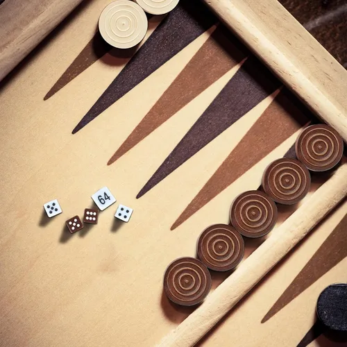Vista 6 de 30 piezas de damas de madera solamente, piezas de backgammon con 5