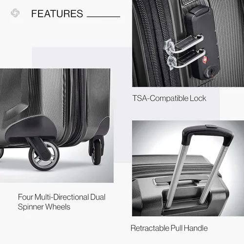 Vista 6 de Samsonite Winfield 3 DLX Hardside - Equipaje expandible con ruedas Gris grafito 120752-0517