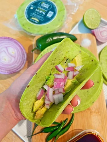 Vista 4 de Tortillas de cactus Santo Corral bajas en carbohidratos y sin gluten (paquete de 3)